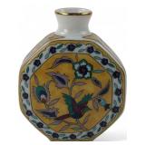 Hand-Painted Porcelain Miniature Bird Vase