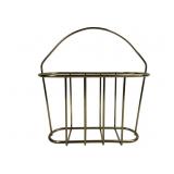 Mid-Century Modern Brass Wire Magazine Rack