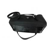 Giani Bernini Black Saffiano and Croc-Embossed Tot