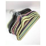 Assorted Velvet and Plastic Clothes Hangers, 19pc