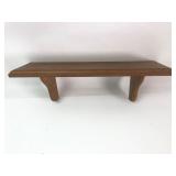 Wooden Wall Shelf with Decorative Brackets