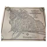 1900 Map of Shiloh Battlefield by Atwell Thompson