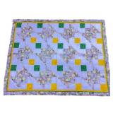 Pink Handmade Floral Tulip Patchwork Tied Quilt 40