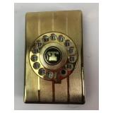 Vintage Gold-Tone Rotary Dial Telephone Index