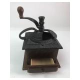 Cast Iron and Wood Manual Coffee Grinder