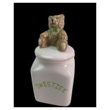 1997 Ceramic Sweeties Jar with Teddy Bear Lid