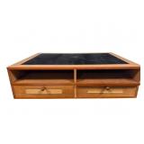 Wood & Velvet Desk Organizer w/ Drawers
