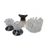 MCM Glass and Ceramic Candle Holder Collection