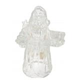 Lead Crystal Santa Claus Votive Candle Holder