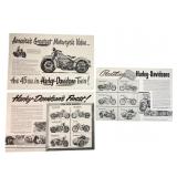 Harley-Davidson 1949-1950 Promotional Ad Reprints