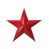 Red Painted Metal 24 Inch Barn Star Wall Decor