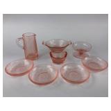 Hocking Glass Co. Princess Pink Depression Glass S