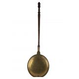 Antique Brass and Turned Wood Bed Warmer