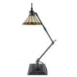 Tiffany Style Stained Glass Swing Arm Desk Lamp