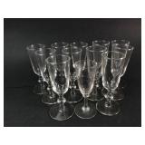 Set of 12 Hand-Blown Glass Cordial Glasses