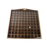 Monogrammed Wood Display Case with Sliding Cover