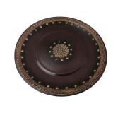 Decorative Faux Leather and Gilt Studded Charger