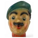 Vintage Just a Gigolo Painted Plaster Wall Mask