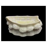 Belleek Parian China Curragh Boat Open Salt