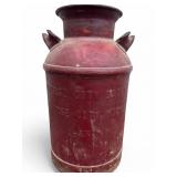 Traverse City Dairy Painted Metal Milk Can