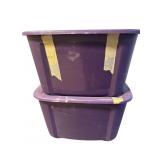 Bella 18 Gallon Plastic Storage Totes, pr.