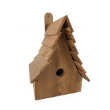 Handcrafted Cedar Wood Birdhouse with Shingle Roof