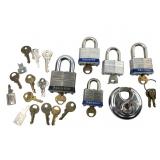 Master Lock and ABUS Padlock Assortment with Keys