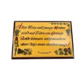 R¼desheim German Proverb Wooden Plaque