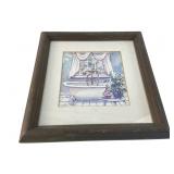 Charlene Olson Bathroom Scene Watercolor Print