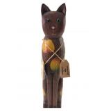 James Haddon Handcarved Wooden Cat