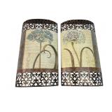 NEW VIEW Floral Scrollwork Wall Art Panels, pr.