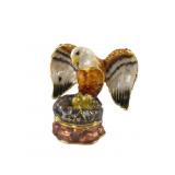 Enameled Eagle & Nest Trinket Box