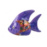Mexican Folk Art Ceramic Fish Figurine