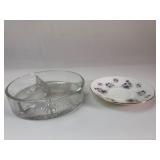 Duchess Bone China Saucer and Glass Divided Dish