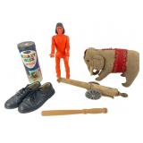 Vintage Toy Lot with Krazy Ikes and Action Figure
