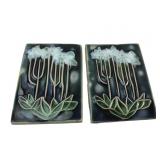GAZ Studio Art Pottery Floral Tiles, pr.