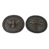House Parts Inc. Bee & Dragonfly Wall Plaques