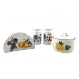 Essence Fruit Decorated Ceramic Kitchenware Set