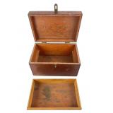 Wooden Toolbox w/ Removable Tray, 13x9x6