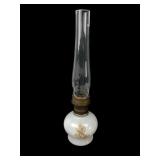 Aladdin Milk Glass Kerosene Lamp with Daisy Motif