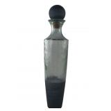Textured Glass Decanter with Spherical Stopper