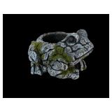 Stone-Look Frog Planter with Moss