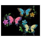 Set of 3 Decorative Metal Butterfly Wall Art