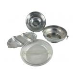 Pyrex and Hammered Aluminum Serving Set