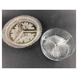 Pressed Glass Divided Relish Dishes, Pr.