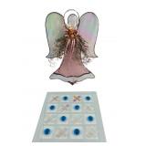 Stained Glass Angel and Tic-Tac-Toe Sun Catchers