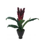 Faux Red Ginger Potted Plant