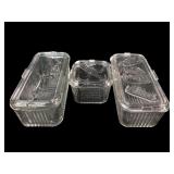 VTG Federal Glass Ribbed Refrigerator Dishes