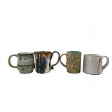 Assorted Handmade Stoneware Mugs
