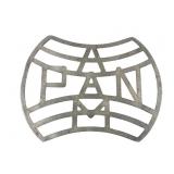 Cast Metal PAN Lettering Trivet, 8x5"